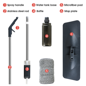 <span class=keywords><strong>Mop</strong></span> Mágico Profissional Masthome com Cabeça Rotativa 360° Substituível em Microfibra, Cabo de Aço Inoxidável para Limpeza de Piso - Product Image 3