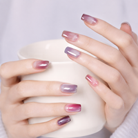 Vernis à ongles gel magnétique œil de chat Sakura mauve 10 couleurs 15ml UV LED Soak Off Gel translucide effet gelée