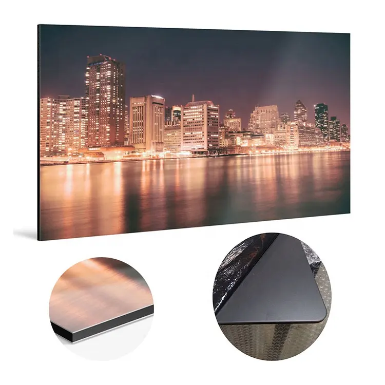 New design MOQ 1 Customized sublimation HD metal prints with great price