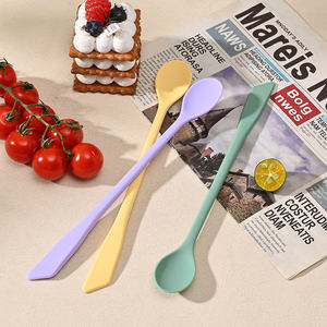 Cuchara Mezcladora de Silicona Resistente al Calor, Colores Rosa, Gris Claro, Gris Oscuro, Amarillo y Morado, Apta para Lavavajillas, Ecológica, OEM ODM Coreano - Product Image 2