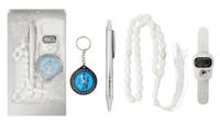 Ensemble de perles de prière musulmanes pas cher pour l'Aïd, comprenant une boussole, 33 perles de Tesbih, un stylo, un compteur numérique avec boîte, en plastique, cadeaux de Ramadan pour enfants