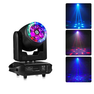 Lumière de scène à tête mobile à faisceau RGBW 100W avec 6 yeux d'abeille éclairage LED de nouvelle génération pour les concerts, les événements et les fêtes de club - Product Image 1
