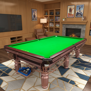 Mesa <span class=keywords><strong>de</strong></span> <span class=keywords><strong>Billar</strong></span> China <span class=keywords><strong>de</strong></span> 8 Bolas STELLARWAY, Color Oro Rosa Premium, con Superficie <span class=keywords><strong>de</strong></span> Piedra Azul <span class=keywords><strong>de</strong></span> Precisión <span class=keywords><strong>de</strong></span> 4.5 cm, Marco <span class=keywords><strong>de</strong></span> Roble, Patas <span class=keywords><strong>de</strong></span> Acero y Tela - Product Image 1