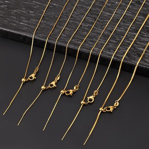 Cadena de Acero Inoxidable Ajustable para Collar DIY, Cadena de Joyería con Cuentas para Mujer, Accesorios Hechos a Mano de Acero de Titanio - Product Image 3