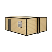 Rumah Prefabrikasi Kontainer Lipat 20FT 40FT Desain Sayap Ganda Tirai Kaca Villa Modern Hotel Sistem Tenaga Surya