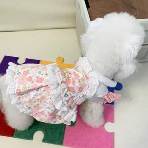 Dog Princess Dress Summer Breathable Floral Skirt For <b>Small</b> Dog <b>Teddy</b> Pet - Product Image 2