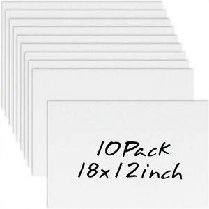 Lot de 10 panneaux de signalisation vierges en plastique ondulé blanc, écologiques, double face, épaisseur 4 mm, 18'' x 12'', pour vente au <span class=keywords><strong>garage</strong></span> et location - Product Image 1