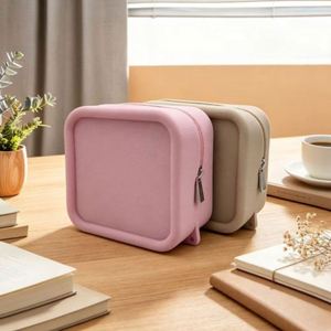 NH Custom Fashionable Silicone <b>Candy</b> Pattern Square Cosmetic Bag Waterproof Zipper Storage Pouch for Travel - Product Image 1