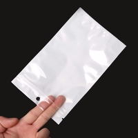 Sacs en plastique blanc transparent à fermeture éclair et auto-fermeture, sacs d'emballage en Poly pour le stockage des aliments