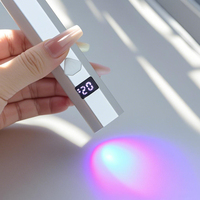 Nouveau Portable Mini Usb Uv Lampe En Alliage D'aluminium 3W Rechargeable Vernis À Ongles Sèche Uv Led Nail Lampe Diamant Forme Conception