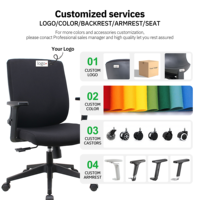 Chaise de bureau exécutive en tissu pour projet de bureau aux Philippines avec vérin à gaz de classe 3, dossier haut, chaise de bureau ergonomique, sillas de oficina