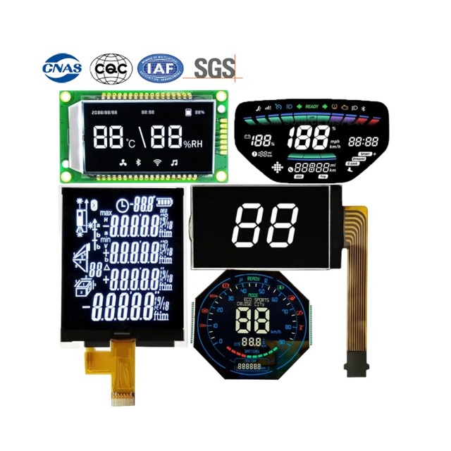 Factory Custom TN STN FSTN HTN Blue Red Grey 7-Segment Display 3-Digit LCD with LED Backlight Free Samples