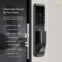 Cerradura Inteligente para Puerta de Vidrio de Acero Inoxidable Resistente a la Intemperie, IP68, Identificación de Huella Dactilar en 1.5s, Control por Aplicación, 5 Métodos de Desbloqueo, Hardware de Seguridad
