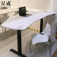 Bureau électrique personnalisé à hauteur réglable Bureau de luxe moderne Table d'étude d'étudiant ergonomique en MDF enduit de poudre