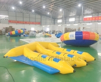Vente en gros de jouets aquatiques gonflables en PVC certifiés CE, type Flyfish/Fish Flying, 4,2 m x 3,6 m, couleur personnalisée disponible