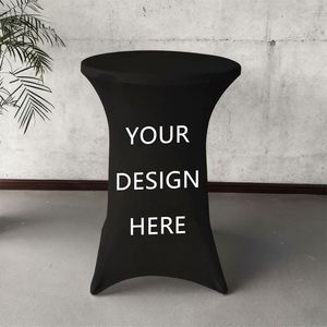 Custom Printed <b>Round</b> Cocktail <b>Table</b> <b>Cover</b> Wholesale Spandex Bar <b>Table</b> Cloths - Product Image 6