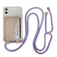 Pochette universelle 3M pour téléphone portable avec cordon tour de cou, étanche, antichoc, porte-cartes, sacoche bandoulière pour téléphone portable