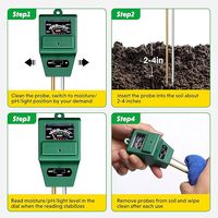 Testeur d'humidité/luminosité/pH des plantes 3-en-1 IPower, testeur de sol