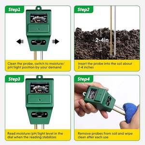 Testeur d'humidité/luminosité/pH des plantes 3-en-1 IPower, testeur de sol - Product Image 4