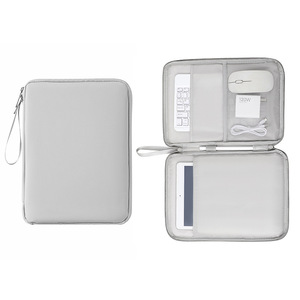 Housse d'ordinateur portable grise fine et imperméable, sacoche légère rembourrée, avec logo, pour voyage d'affaires, mallette durable pour ordinateur portable - Product Image 1