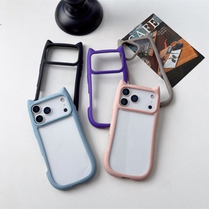 เคสโทรศัพท์รูปหูแมว 3 มิติ แบบใส กันกระแทก น่ารัก สำหรับ iPhone 17 16 15 14 13 12 Pro Max - Product Image 1