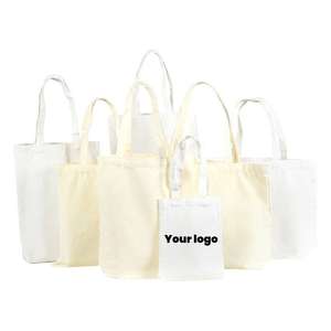 Bolsa de lona con LOGO personalizable, bolsa de compras de algodón de un solo hombro, en blanco, para pintar a mano. - Product Image 5