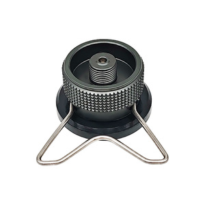 Adaptador de quemador para estufa de exterior con soporte para conversión de cartuchos de gas, uso portátil para acampar, construcción metálica - Product Image 1