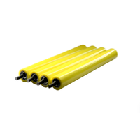 Rouleau de convoyeur à rouleaux revêtu de polyuréthane, rouleau de guidage en caoutchouc PU résistant à l'usure, roue supérieure personnalisable.