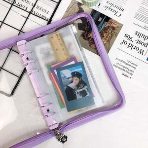 Fournitures <span class=keywords><strong>de</strong></span> bureauxA8 A5 A6 B5 classeur budgétaire classeur <span class=keywords><strong>de</strong></span> documents sac 6 anneaux fermeture éclair pvc plastique remplissage poche dossiers a5 classeur à anneaux - Product Image 4