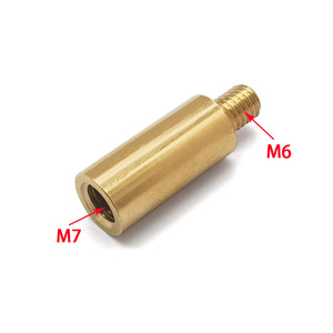 Adaptateur d'antenne de voiture M6 mâle vers M7 femelle en laiton, convertisseur de filetage d'antenne de 6 mm à 7 mm pour antenne courte de type balle pour camion Chevy GMC - Product Image 1