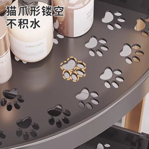 Étagère d'angle Pinshuai à 3 niveaux en plastique pour salle de bain, organisateur portable multi-couches sans perçage - Product Image 3