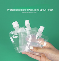 Sacs à Bec Verseur Transparents en Plastique de Sécurité Alimentaire pour Emballage de Liquides, Soupes, Eaux, Jus de Fruits et Boissons – Pochettes de Recharge