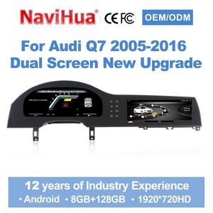 Navihua <b>Stereo</b> Car DVD Player LCD Digital Cluster Dual Screen Dashboard GPS Navigation Audio Touch Screen for Audi Q7 2005-2016 - Product Image 1