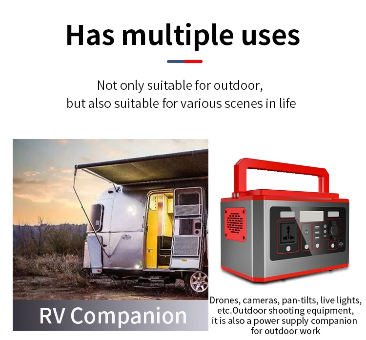 Movable Handle 500W Portable High Capacity Power Station For Camping Food Truck Explorer Phone - Power Station - 18