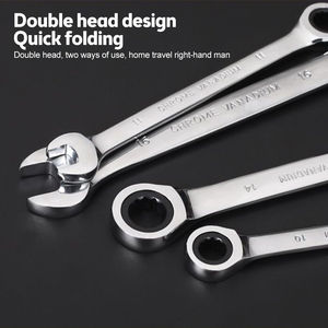 7mm Ratcheting Combination Wrench In Stock High Grade Chrome Vanadium Steel 72 Teeth - Product Image 3
