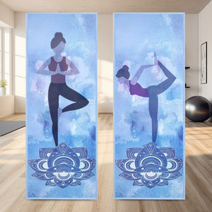 Toalla de Yoga Antideslizante de Poliéster con Mandala Azul para Fitness en Casa, Venta Caliente, Logotipo Personalizado al por Mayor, Toalla Deportiva Suave y Absorbente - Product Image 1