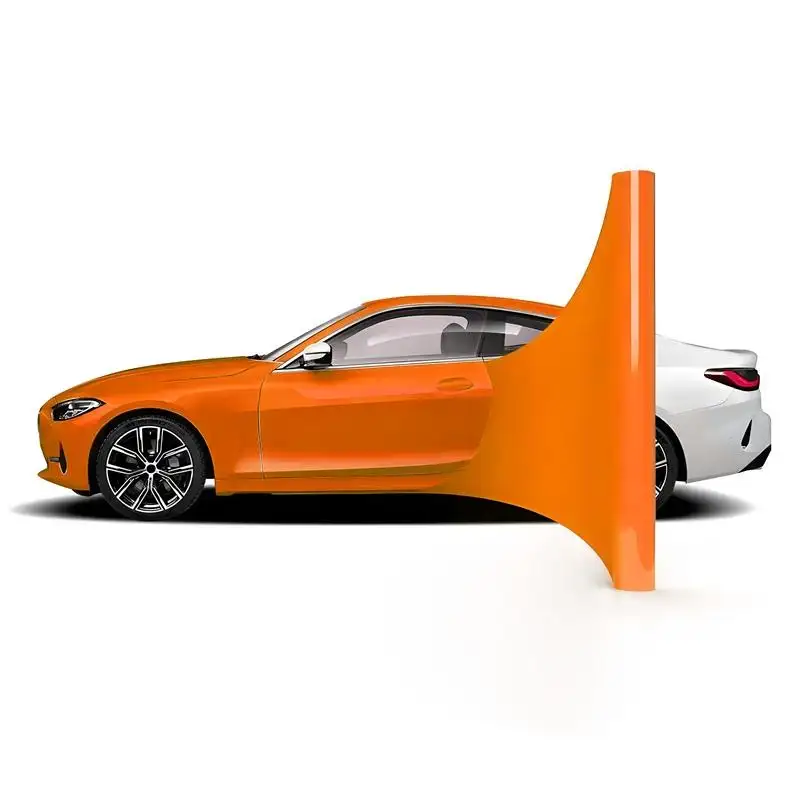 Orange Color Change Film Car Wrap TPU Foil PPF Self-healing Paint Protection Film With Bubble Free