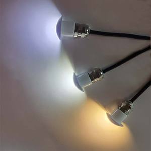 WEIKEN 12V Demi-lune 1W Lampe encastrée au sol Mini <span class=keywords><strong>luminaire</strong></span> de terrasse Lumières d'escalier étanches IP67 <span class=keywords><strong>Extérieur</strong></span> Intérieur - Product Image 5