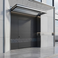 Puerta de Entrada de Seguridad de Aluminio para Proyectos de Construcción Kalaishi, Comercial y Residencial, Puerta Principal de Aluminio para Hotel o Villa