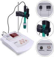 Testeur de pH numérique de paillasse PHS-3C 2-en-1, moniteur de qualité de l'eau 0.00-14.00, écran LED à calibration automatique, mesureur d'acidité pour laboratoire et écologie