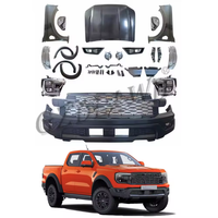 GZDL4WD Auto Exterior Accessories 4x4 Car Conversion Kit ABS Pour Ranger T6 T7 T8 Upgrade To T9 Raptor 2022 + Upgrade Body Kits