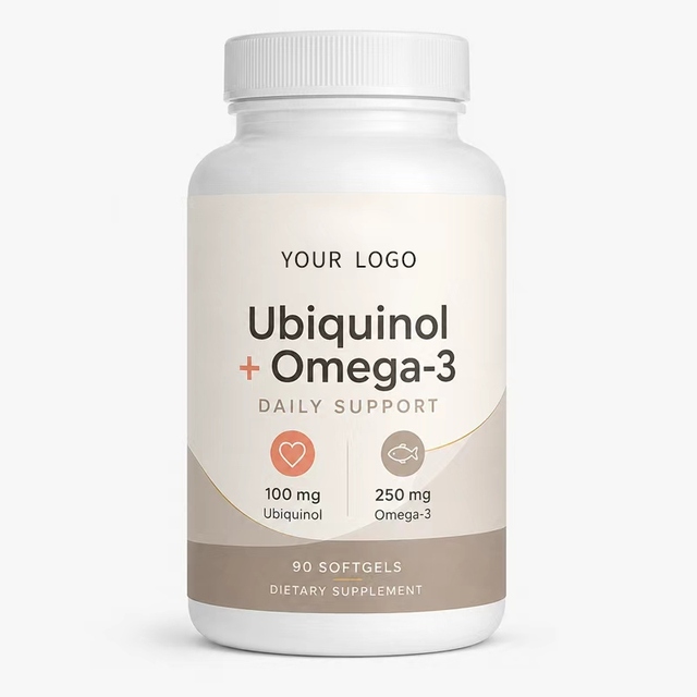 CoQ10 Softgel Ubiquinol Oil Soluble Capsules Supplements Vegan Coenzyme Q10 Capsules Gluten Free Ultra High Absorp with omega 3