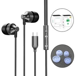 Audífonos Intrauditivos Mosidun Hifi con Bajos Metálicos, Cable Tipo-C, Control de Volumen, Auriculares Deportivos con Bajos Profundos y Micrófono para Teléfono - Product Image 1