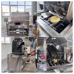 Máquina para Hacer <span class=keywords><strong>Tacos</strong></span> y Tortillas de Comida Mexicana en Forma de U con Motor, Capacidad de 30 Piezas/Min, Freidora Continua Semiautomática - Product Image 3