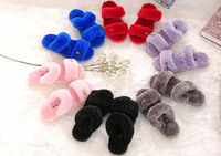Sandales à talons compensés pour femmes, chaussures de luxe, pantoufles en fourrure, de styliste, nouvelle collection 2020