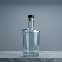 Nouveau Design 2026 – Bouteille en Verre Extra Flint 500ML 750ML pour Liqueurs, Whisky, Rhum, Gin, Vodka, Tequila – Idéale pour les Bars
