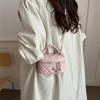 Sac bandoulière matelassé grande capacité pour femme, sac à main à chaîne, petit sac carré élégant de couleur unie