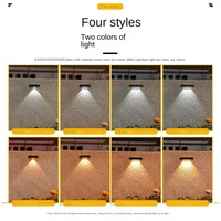 Applique solaire d'extérieur pour cour villa et jardin étanche carré en plastique rondelle murale balcon éclairage décoratif