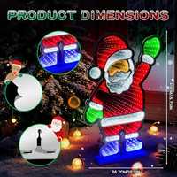 Nouvelle Décoration de Noël 2026 : Lumière LED Miroir Infini, Miroir Abysse 3D, Enseigne Néon Personnalisée Père Noël pour Vente en Gros Festive