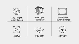 Caméra Axisflying New OWL Black Light Module CVBS HD avec angle de vue de 135 degrés - Product Image 6